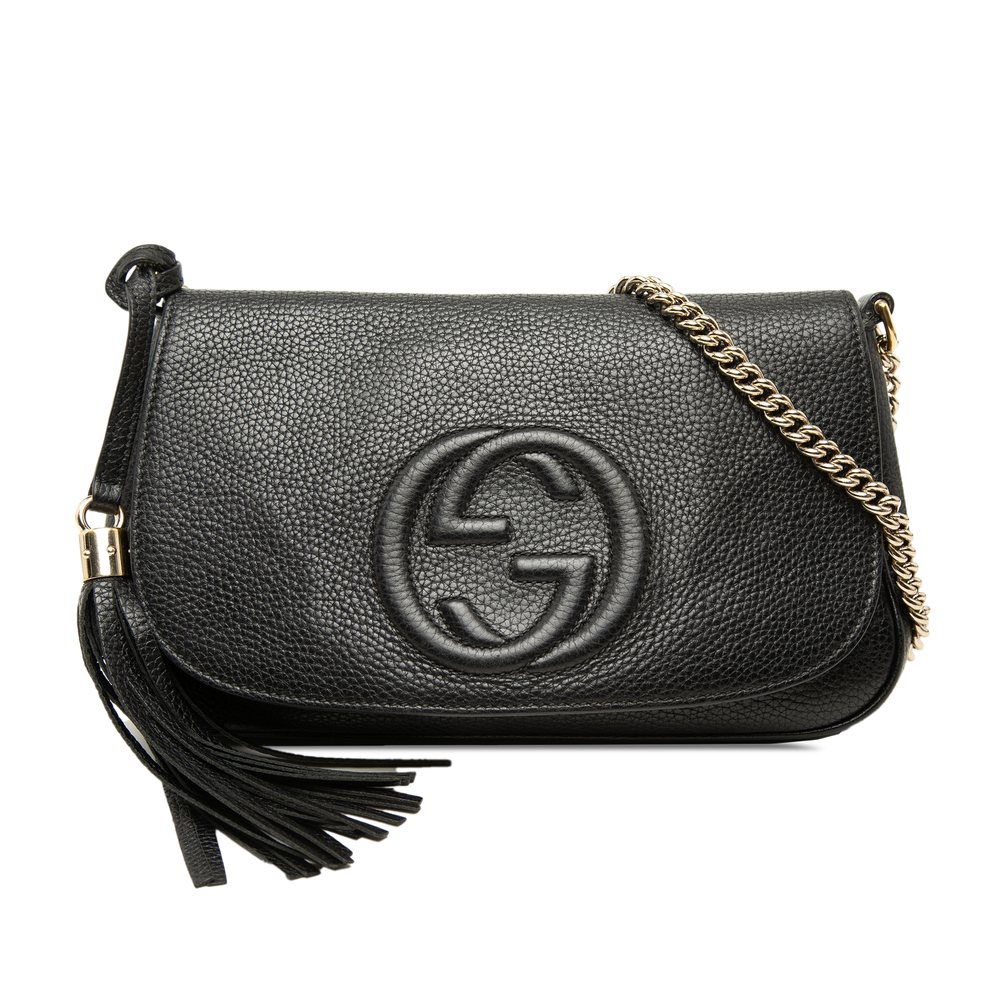 Pre-Loved Gucci Medium Calfskin Soho Chain Flap Crossbody